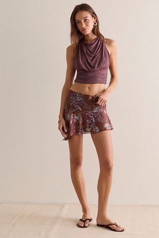 Motel Velanie Mini Slip Skirt