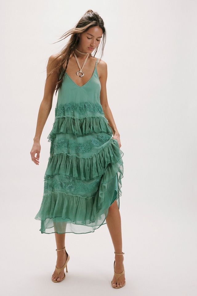 free people nightingale dress green Free People Sweet Nothings Midi Dress main image 0