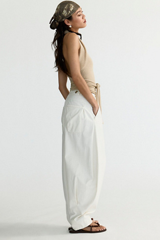 Sky High Lantern Trousers at Free People in Coconut Milk, Size: US 6
