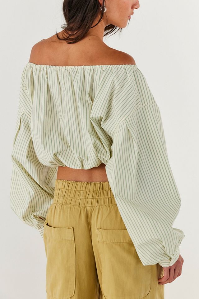 We The Free Antiqua Off-The-Shoulder Crop Top #1