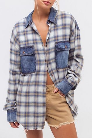 Chemise en flanelle surdimensionnée OneTeaspoon