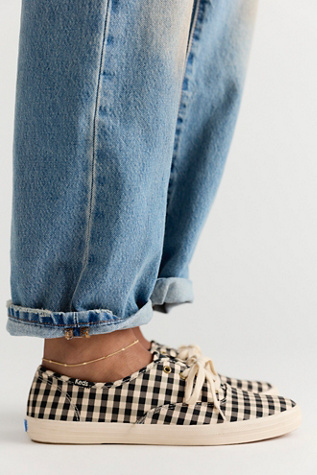 Женские кроссовки Keds Champion Buffalo Plaid Lace-Up, цвет: Чёрный — фото 1
