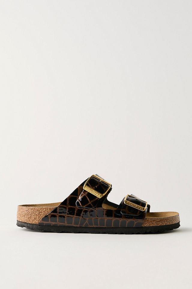Birkenstock Arizona Croc-Embossed Sandals #2