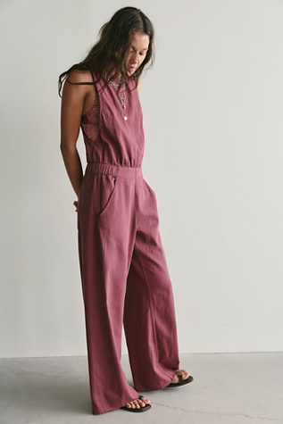 We The Free Margo Jumpsuit at Free People in Cowboy, Size: Large