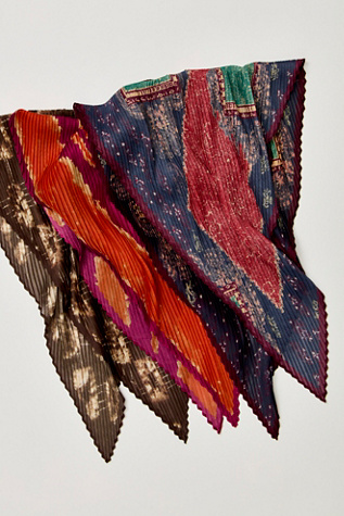 Женские аксессуары Free People Pleated Printed Skinny Bandana, цвет: С принтом, вариант 1 — фото 6