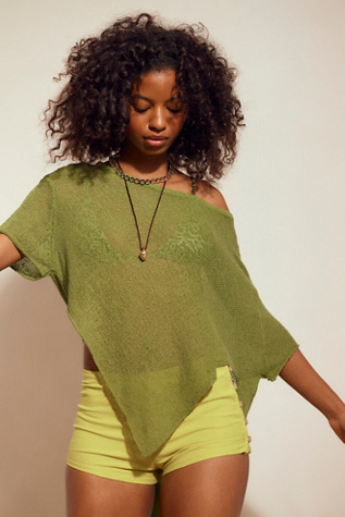 Aree Sweater Top by free-est at Free People in Green, Size: S