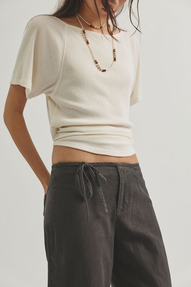 Amelia Side-Tie Linen Pants #2