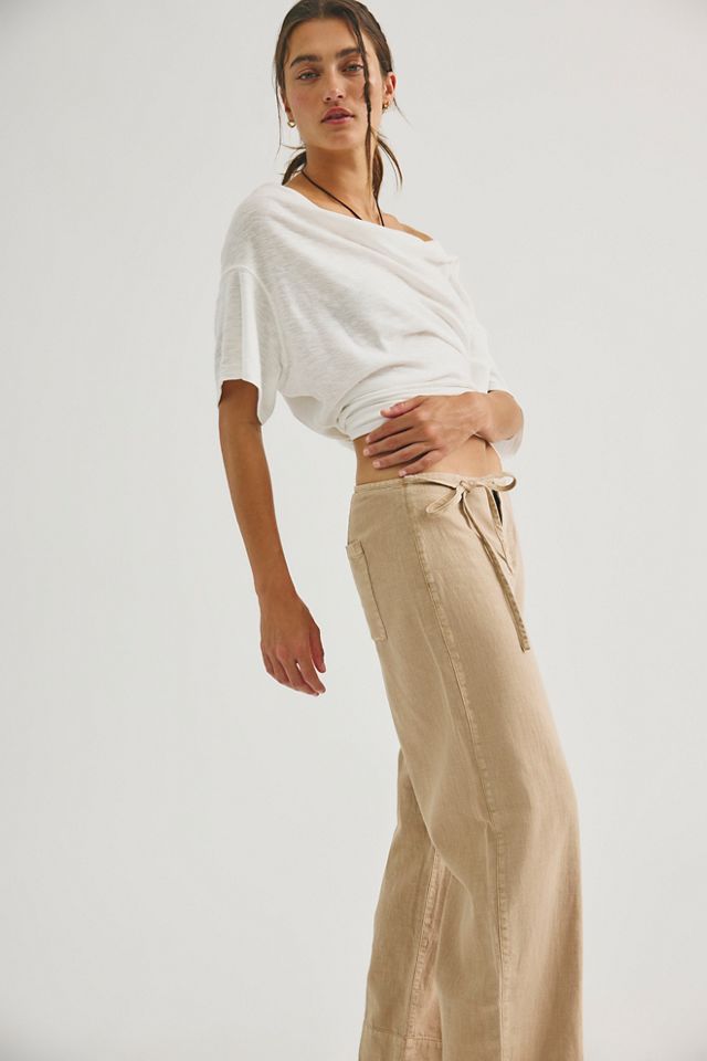 Pantalon en lin Amelia à liens latéraux #3