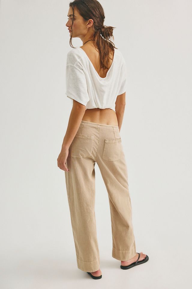 Pantalon en lin Amelia à liens latéraux #1