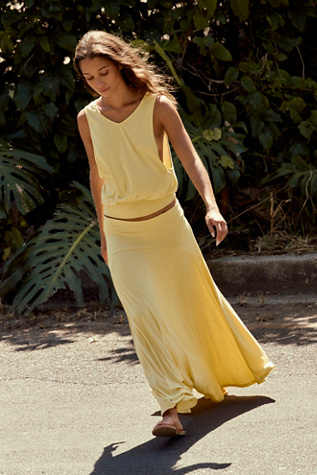 Bristol Skirt Set by free-est at Free People in Solar Lemon, Size: Medium