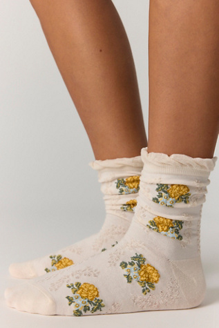 Wildflower Trouser Socks by Free People in White