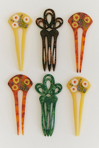 Zaya Hair Pin at Free People in Emerald Green