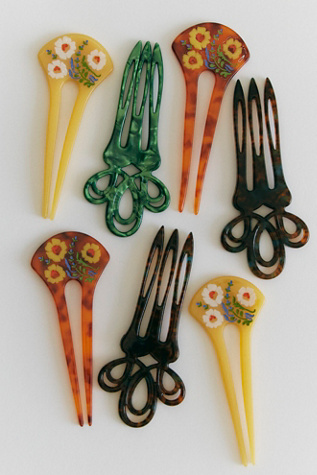 Vale Hair Pin at Free People in Lemon Yellow