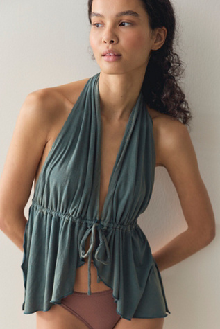 Missed Call Halter Top by Intimately at Free People in Blue, Size: XS