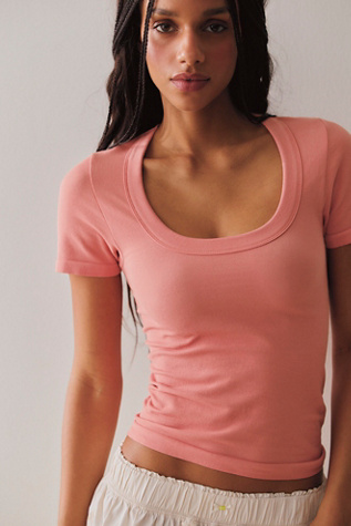 Simply Soft Tee by Intimately at Free People in Pink, Size: XS/S