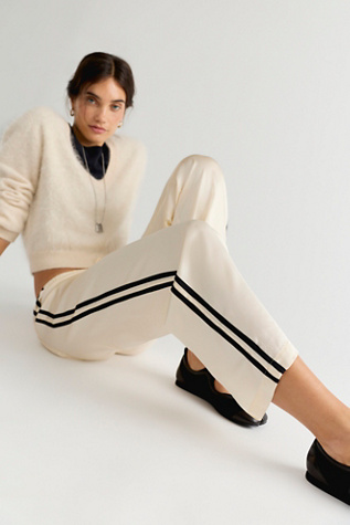 DONNI. The Silk Stripe Crop Pants