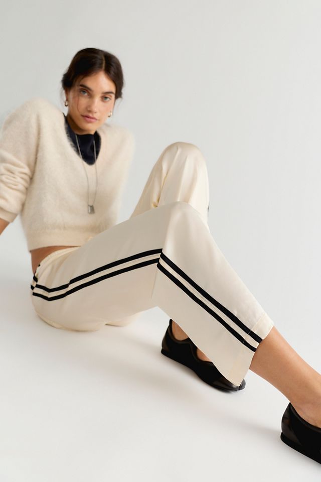 DONNI. The Silk Stripe Crop Pants #1