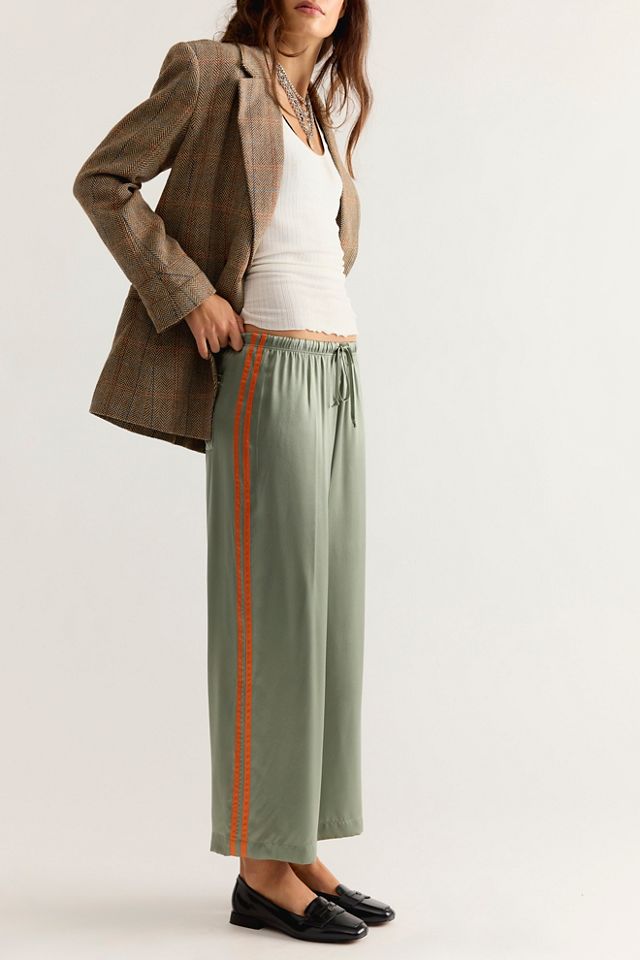 DONNI. Pantalon Court à Rayures en Soie #2