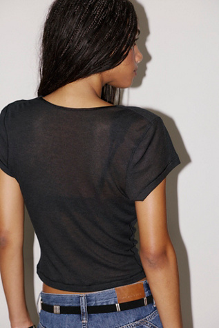 Женская футболка Intimately Air Sign Cowl-Neck, цвет: Чёрный — фото 2