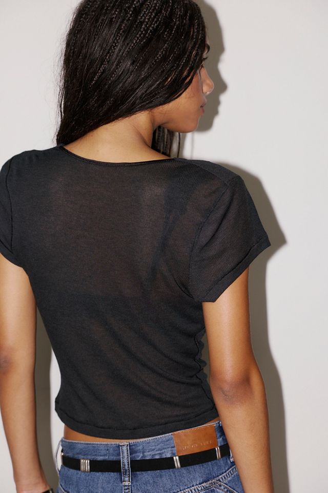 Air Sign Cowl-Neck Tee #1