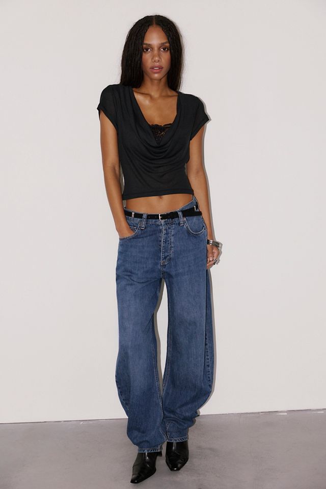 Air Sign Cowl-Neck Tee #2