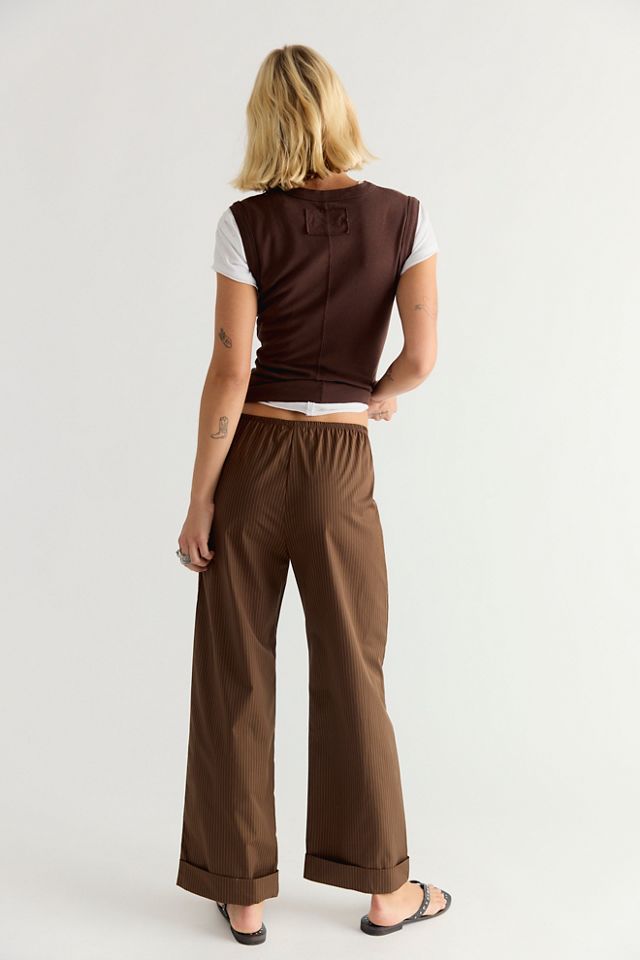 Pantalon simple à fines rayures Pop DONNI. #1