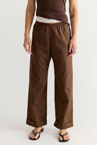 DONNI. Pop Pinstripe Simple Pants