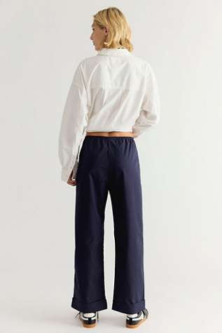 Женские брюки DONNI. Pop Pinstripe Simple, цвет: Тёмно-синий — фото 2