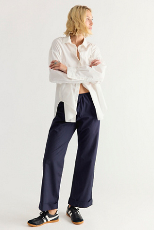 Женские брюки DONNI. Pop Pinstripe Simple, цвет: Тёмно-синий — фото 3