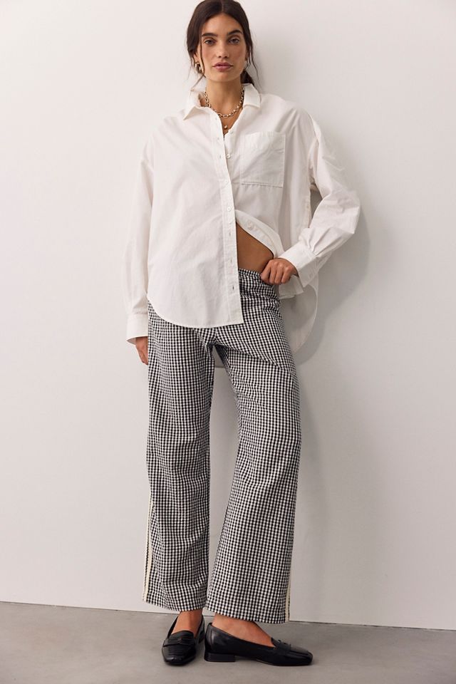 DONNI. The Cotton Gingham Stripe Crop Pants #2