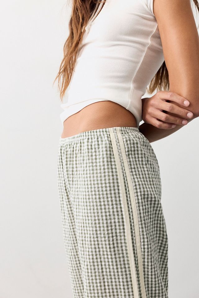 DONNI. The Cotton Gingham Stripe Crop Pants #2