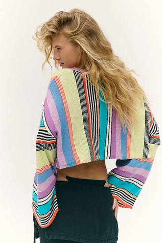 Женский топ free-est Sun Rays Long Sleeve, цвет: Синий комбинированный — фото 2