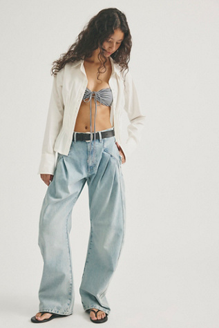 We The Free Golden Hour Trouser Jeans at Free People in Light Wash, Size: 24
