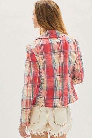 Whip Smart Distressed Plaid Blazer - thumbnail 7