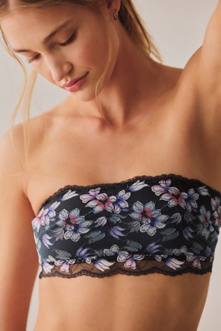 Printed Lace Bandeau by Intimately at Free People in Night Bloom Combo, Size: Medium