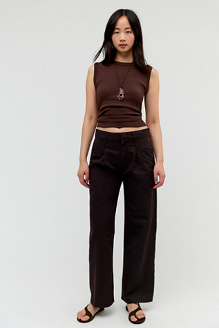 Citizens of Humanity Velha Trousers at Free People in Brown, Size: 28
