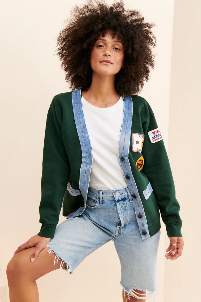 Riley Vintage One-of-A-Kind Patchwork Denim Cardigan #1
