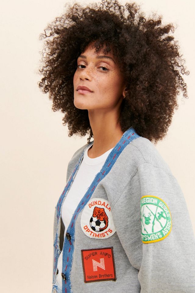 Riley Vintage One-of-A-Kind Patchwork Denim Cardigan #4