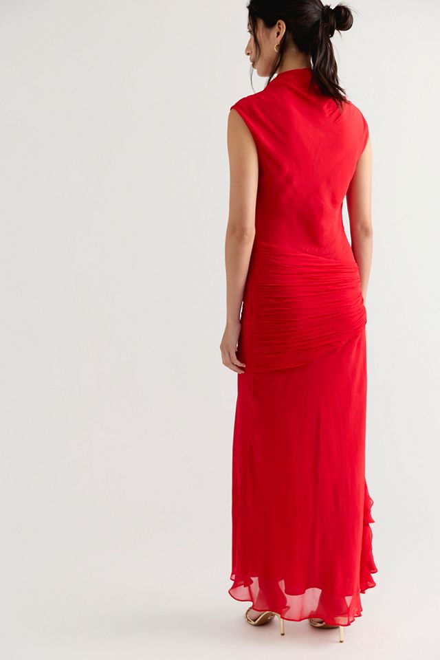 Shona Joy Amina Mock-Neck Ruffle Maxi Dress #2