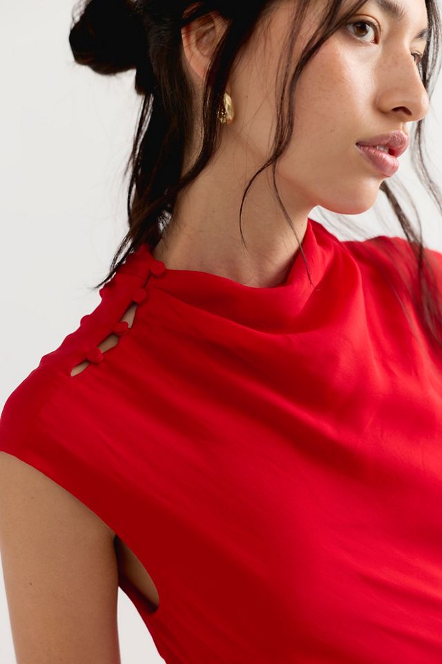 Shona Joy Amina Mock-Neck Ruffle Maxi Dress #1