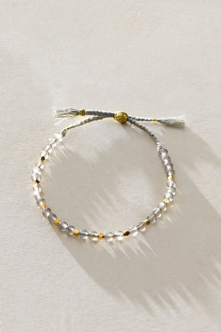 FP x Sun Moon Rain Bracelet at Free People in Moonstone Grey Signature