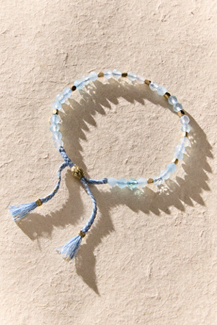 FP x Sun Moon Rain Bracelet at Free People in Aquamarine Signature