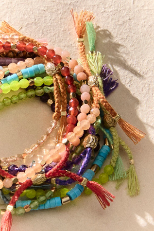 FP x Sun Moon Rain Bracelet at Free People in Carnelian Signature