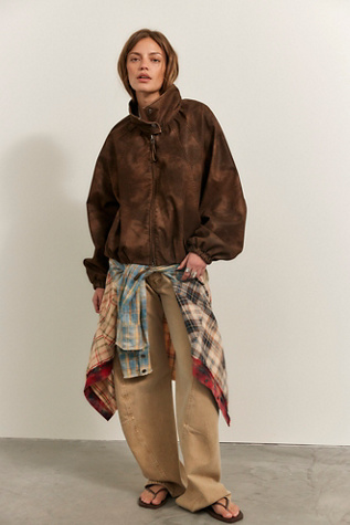We The Free Chelsea Vegan Suede Funnel-Neck Jacket