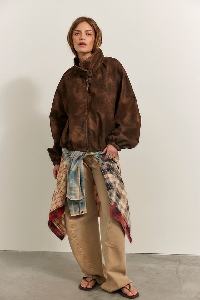 We The Free Chelsea Vegan Suede Funnel-Neck Jacket #2