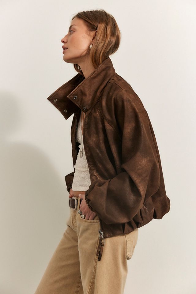 We The Free Chelsea Vegan Suede Funnel-Neck Jacket #3