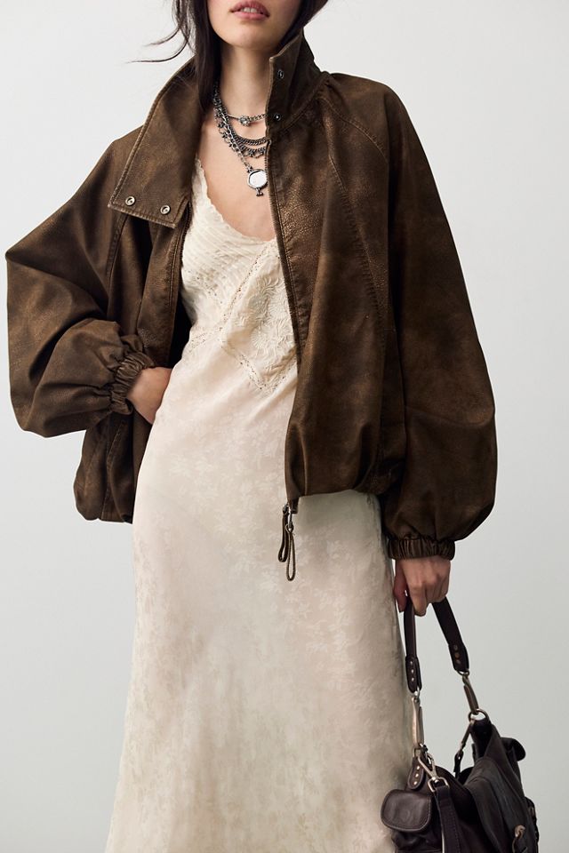 We The Free Chelsea Vegan Suede Funnel-Neck Jacket #3