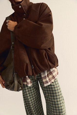 We The Free Chelsea Vegan Suede Funnel-Neck Jacket