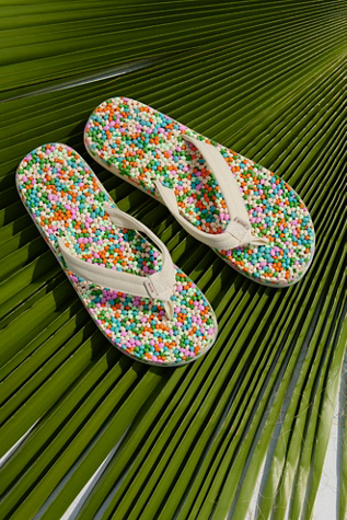 Sanuk x free-est Bubblecush Flip Flops at Free People in White, Size: US 7