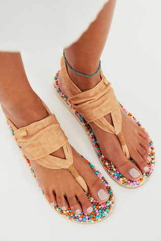 Sanuk x free-est Sling Bubblecush Sandals at Free People in Tan, Size: US 8